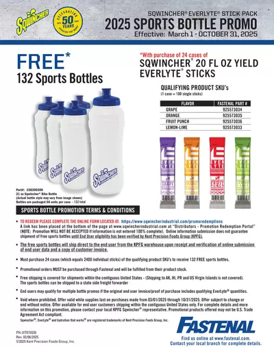 Fastenal catalogue in Alexandria VA | Fastenal Sqwincher Promo | 1/1/2025 - 12/31/2025