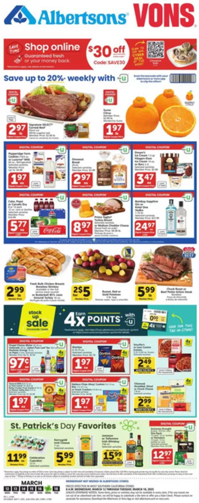 Grocery & Drug offers in Anaheim CA | Great offer for all customers in Albertsons | 3/12/2025 - 3/18/2025