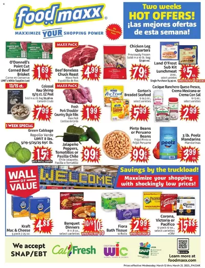 Grocery & Drug offers in Sacramento CA | Attractive special offers for everyone in Foodmaxx | 3/12/2025 - 3/25/2025