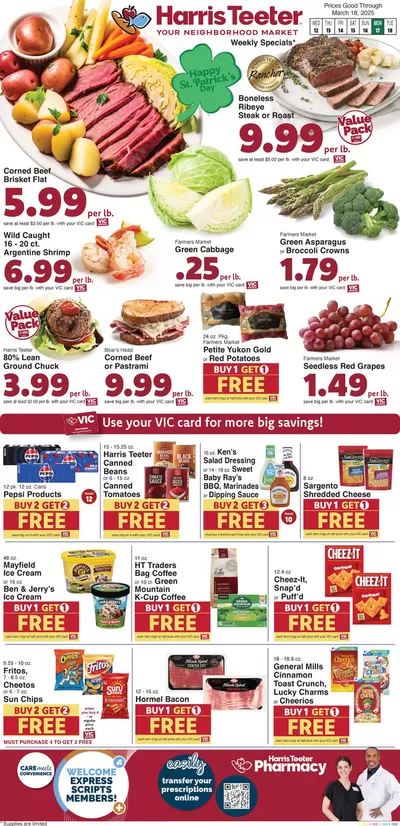 Grocery & Drug offers in Winston Salem NC | Offers for bargain hunters in Harris Teeter | 3/12/2025 - 3/18/2025