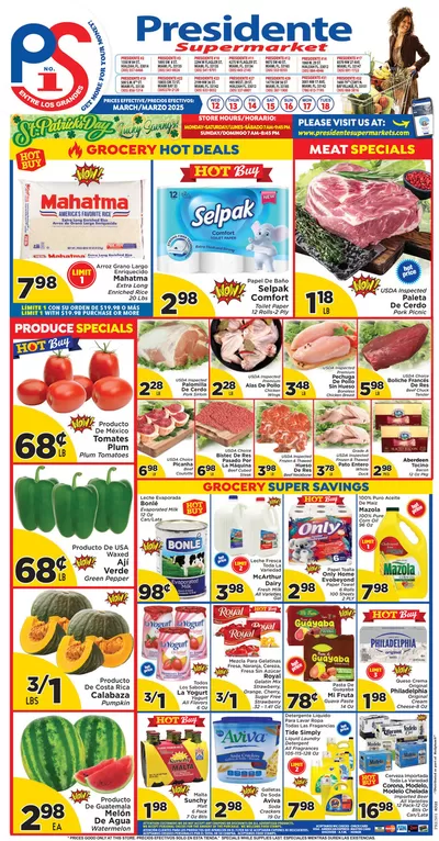 Grocery & Drug offers in Miami FL | Presidente weekly ad in Presidente | 3/12/2025 - 3/18/2025