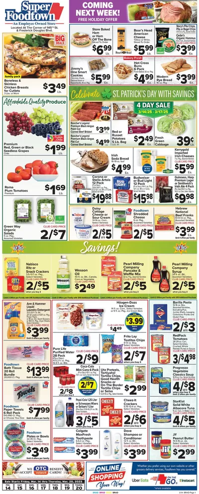 Foodtown supermarkets catalogue | Current bargains and offers | 3/14/2025 - 3/20/2025