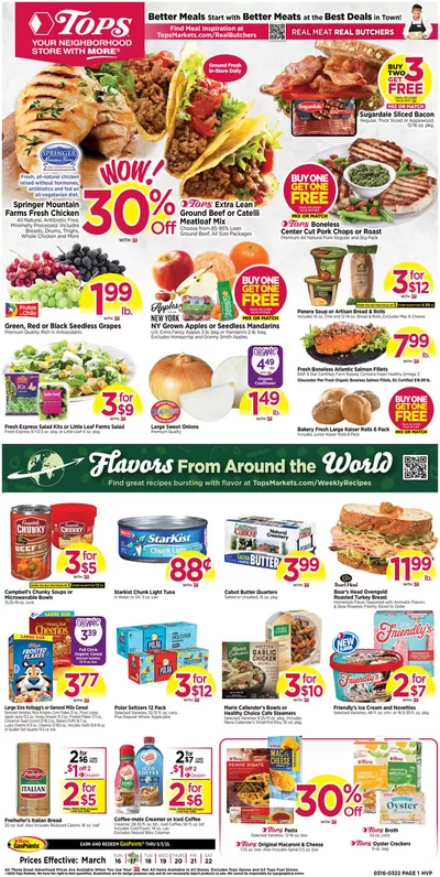 Grocery & Drug offers in Cheektowaga NY | New offers to discover in Tops | 3/16/2025 - 3/22/2025
