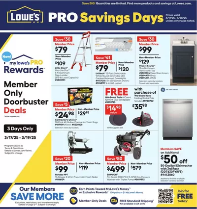 Tools & Hardware offers in Little Rock AR | Top offers for smart savers in Lowe's | 3/17/2025 - 3/28/2025