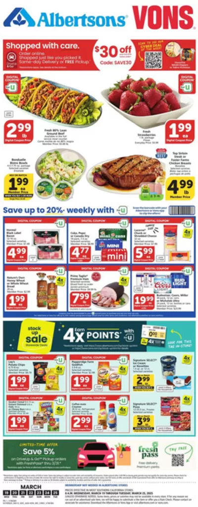 Grocery & Drug offers in La Habra CA | New offers to discover in Albertsons | 3/19/2025 - 3/25/2025