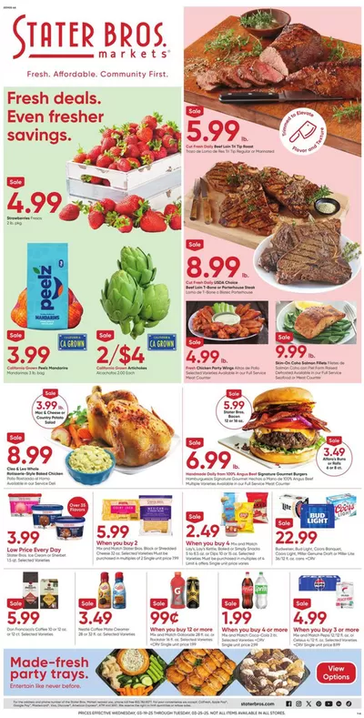 Grocery & Drug offers in Bellflower CA | Current deals and offers in Stater Bros | 3/19/2025 - 3/25/2025
