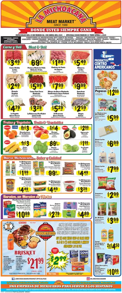 La Michoacana catalogue | Our best bargains | 3/19/2025 - 4/1/2025