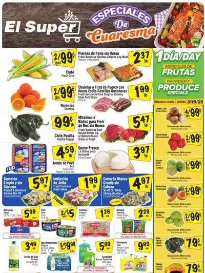 Grocery & Drug offers in Tucson AZ | Weekly Ads El Super in El Super | 3/19/2025 - 3/25/2025