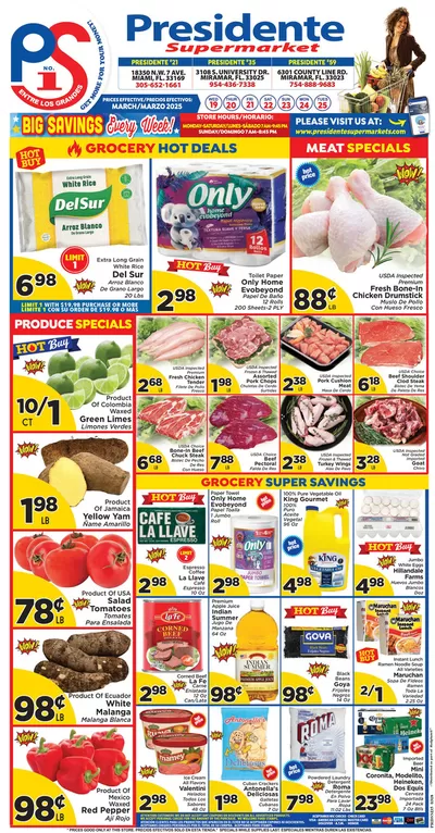 Presidente catalogue in Miami FL | Special offers for you | 3/19/2025 - 3/25/2025