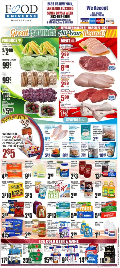 Grocery & Drug offers in Lakeland FL | Food Universe weekly ad Next Week in Food Universe | 3/21/2025 - 3/27/2025