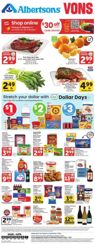 Albertsons catalogue in San Diego CA | Great offer for all customers | 3/26/2025 - 4/1/2025