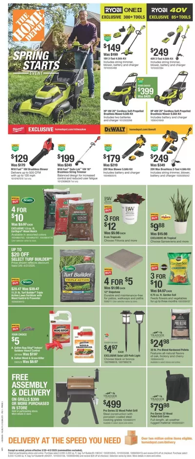 Tools & Hardware offers in North Olmsted OH | Our best deals for you in Home Depot | 3/20/2025 - 4/3/2025