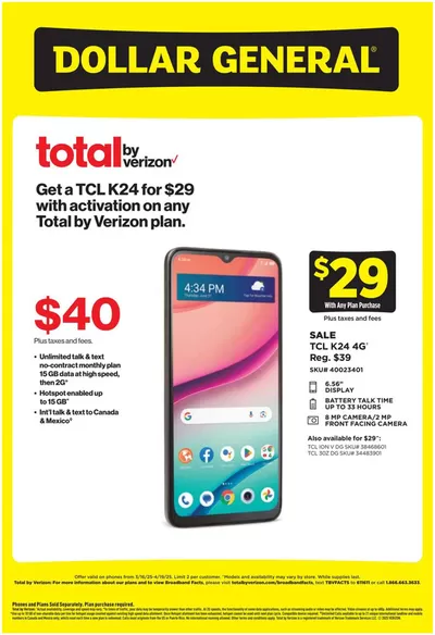 Dollar General catalogue in San Bernardino CA | Offers for bargain hunters | 3/16/2025 - 4/19/2025