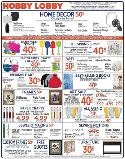 Home & Furniture offers in Albany GA | Hobby Lobby Weekly ad in Hobby Lobby | 3/26/2025 - 3/29/2025