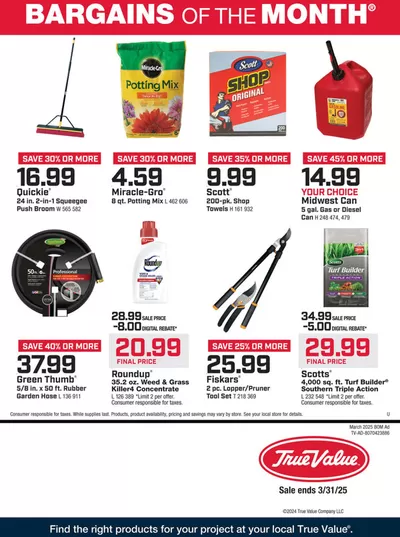 True Value catalogue | Current bargains and offers | 3/1/2025 - 3/31/2025