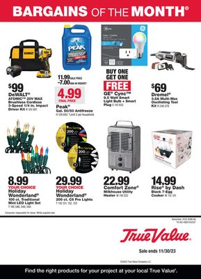 Tools & Hardware offers in Livonia MI | True Value November Bargains of the Month in True Value | 11/15/2023 - 11/30/2023