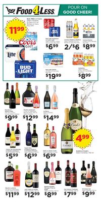 Grocery & Drug offers in Paramount CA | Pour On Good Cheer! in Food 4 Less | 11/8/2023 - 12/5/2023