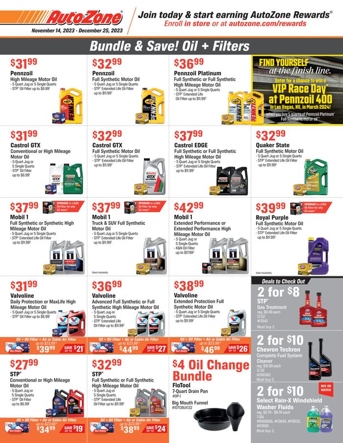 AutoZone catalogue in Canton OH | Weekly Ad AutoZone | 11/14/2023 - 12/25/2023