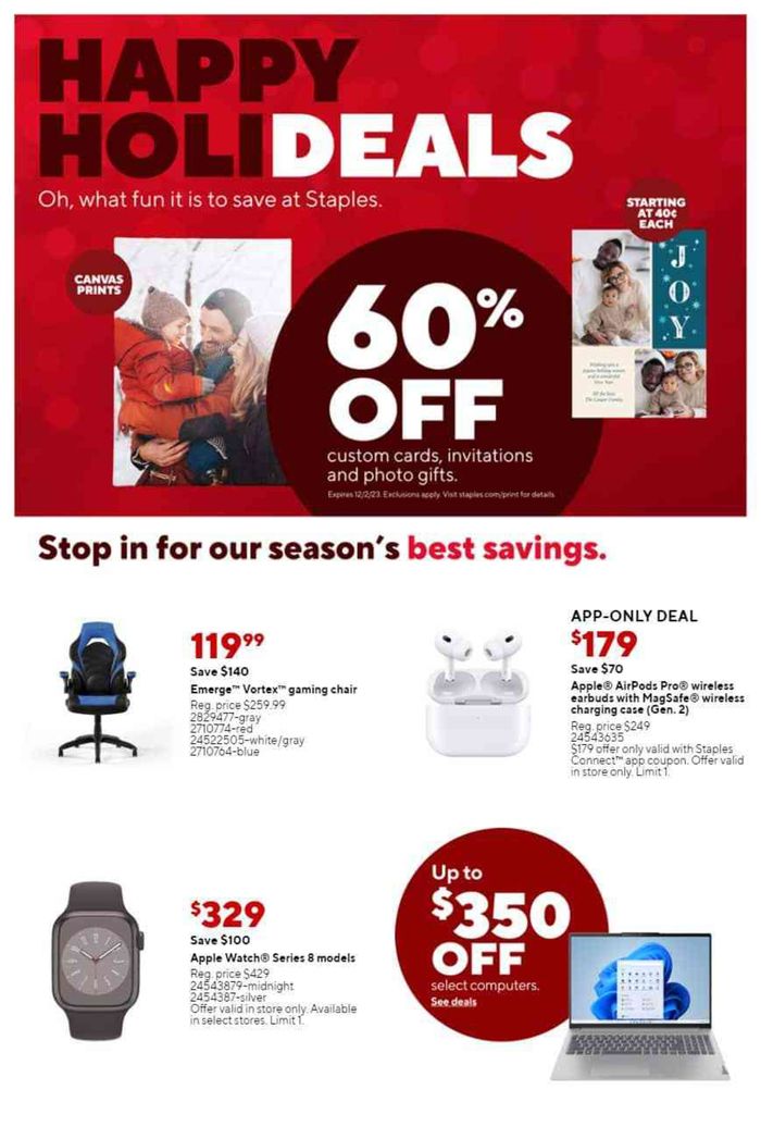 Staples catalogue in Easton PA | Staples flyer | 11/26/2023 - 12/2/2023