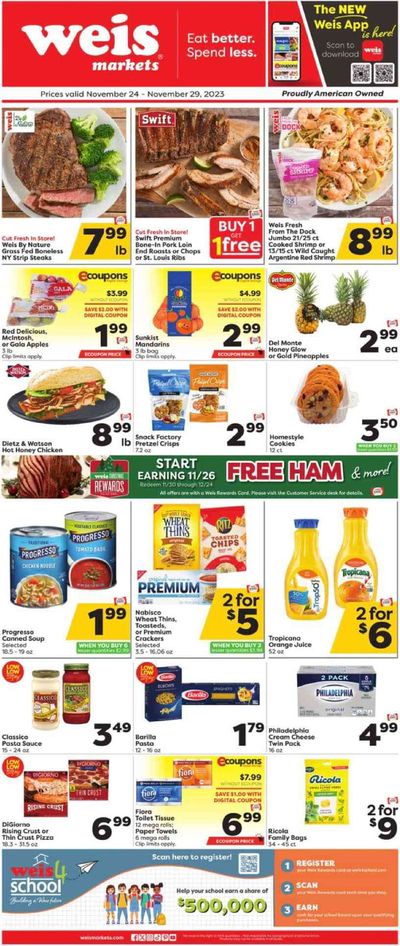 Grocery & Drug offers in Sterling VA | Weekly Ads Weis Markets in Weis Markets | 11/27/2023 - 11/29/2023
