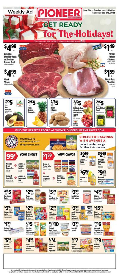 Pioneer Supermarkets catalogue | Pioneer Supermarkets weekly ad | 11/27/2023 - 12/2/2023