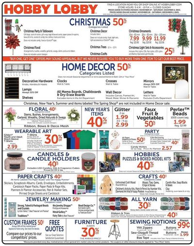 Home & Furniture offers in Farmington MI | Hobby Lobby Weekly ad in Hobby Lobby | 11/27/2023 - 12/2/2023
