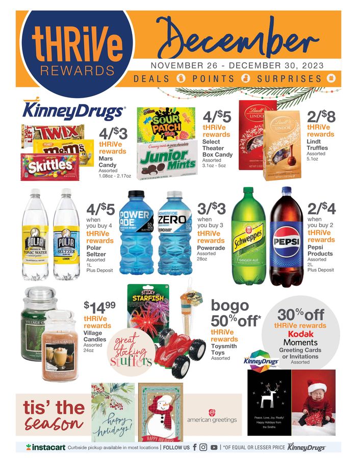 Kinney Drugs catalogue | Kinney Drugs Weekly Ad | 11/27/2023 - 12/30/2023