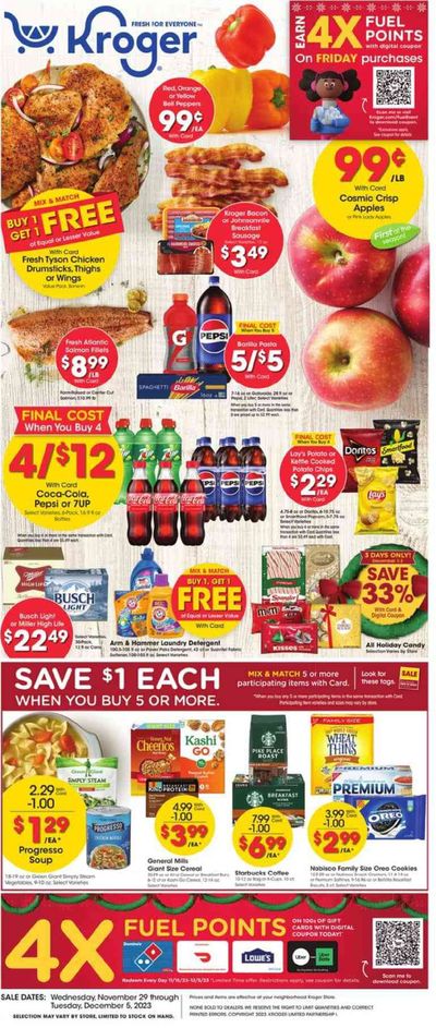 Grocery & Drug offers in Lombard IL | Weekly Ads Kroger in Kroger | 12/1/2023 - 12/5/2023