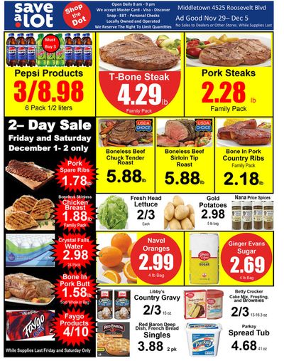 Grocery & Drug offers in North Canton OH | Save a Lot weekly ad in Save a Lot | 11/30/2023 - 12/5/2023