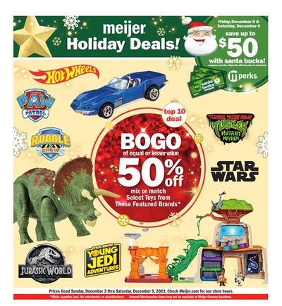 Discount Stores offers in Farmington MI | Holiday Ad in Meijer | 12/3/2023 - 12/9/2023