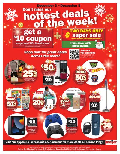 Discount Stores offers in Lombard IL | Hot Deals Ad in Meijer | 12/3/2023 - 12/9/2023