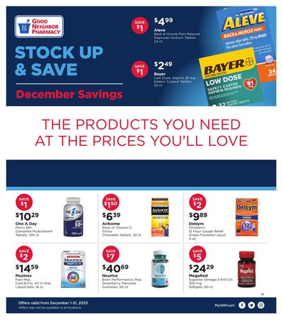 Good Neighbor Pharmacy catalogue in Saint Louis MO | Monthly Circular | 12/4/2023 - 12/31/2023