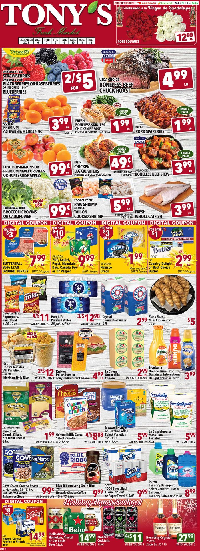 Tony's Fresh Market catalogue | Tony's Fresh Market Weekly Ad | 12/6/2023 - 12/12/2023