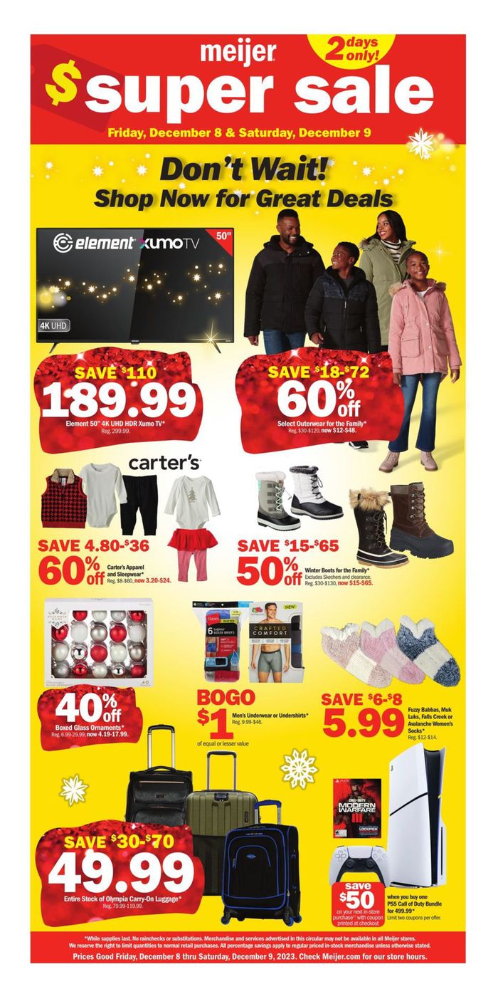 Meijer catalogue in Cincinnati OH | Super Sale Ad | 12/8/2023 - 12/9/2023