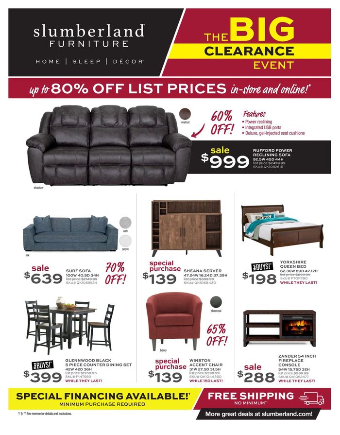 Slumberland Furniture in Yankton SD Weekly Ads & Coupons Tiendeo