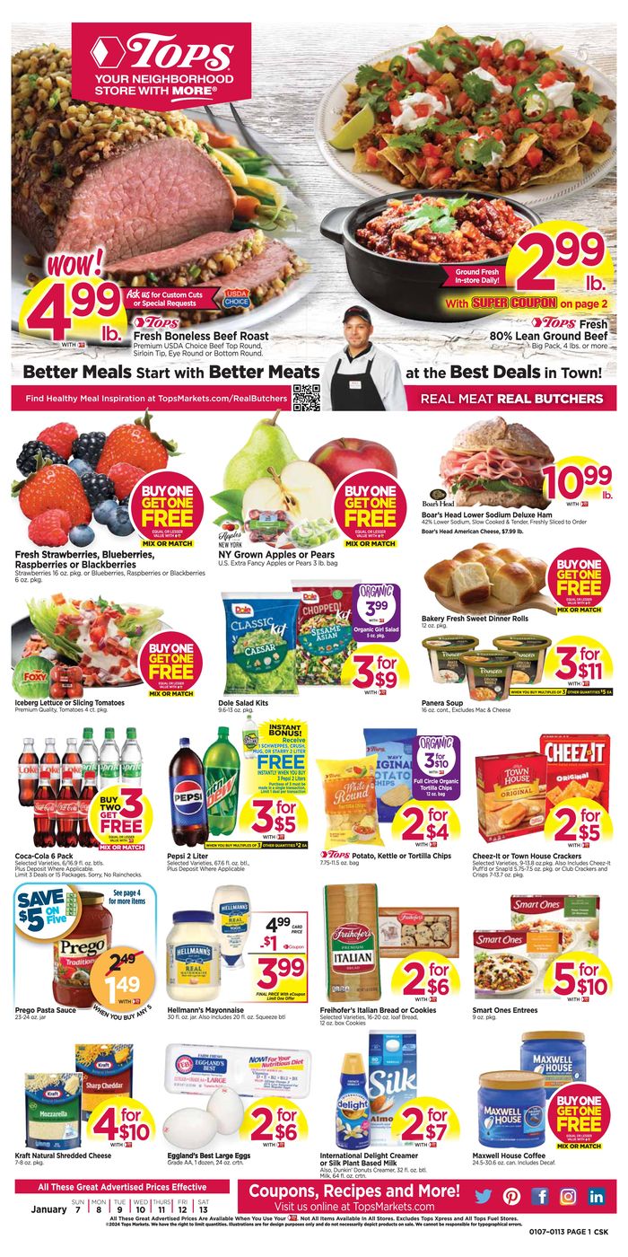 Tops Stamford NY 127 Main Street Store Hours & Deals Tiendeo