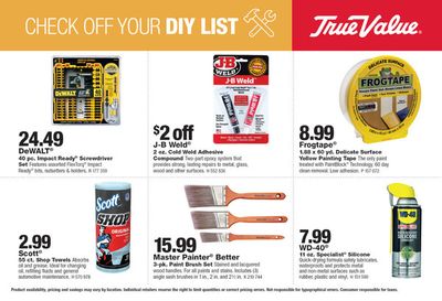 Tools & Hardware offers in Cleveland OH | True Value Sale 25 in True Value | 1/30/2024 - 2/25/2024