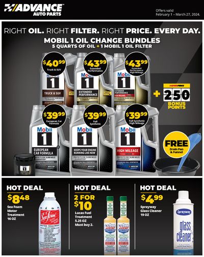 Automotive offers in Fort Lauderdale FL | Advance Auto Parts Sales Ad - English in Advance Auto Parts | 2/1/2024 - 3/27/2024