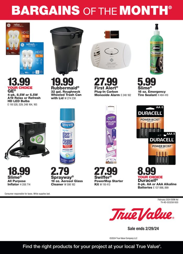 True Value catalogue in Houston TX | True Value February Bargains of the Month | 2/2/2024 - 2/29/2024