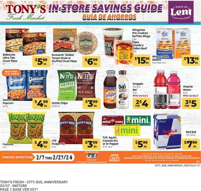 Grocery & Drug offers in Berwyn IL | In-Store Savings Guide in Tony's Fresh Market | 2/8/2024 - 2/27/2024