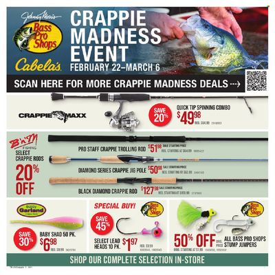 Sports offers in Grand Rapids MI | Crappie Madness Event in Cabela's | 2/22/2024 - 3/6/2024