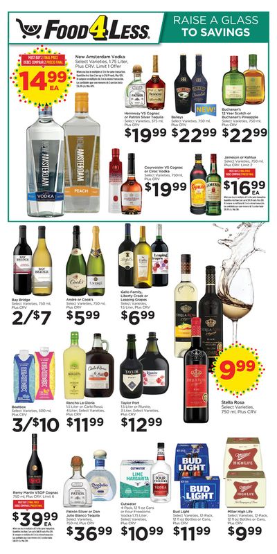 Grocery & Drug offers in La Puente CA | Raise a Glass to Savings in Food 4 Less | 2/15/2024 - 3/5/2024