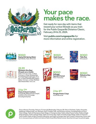 Grocery & Drug offers in Winter Haven FL | Publix Gasparilla Distance Classic in Publix | 2/16/2024 - 2/28/2024