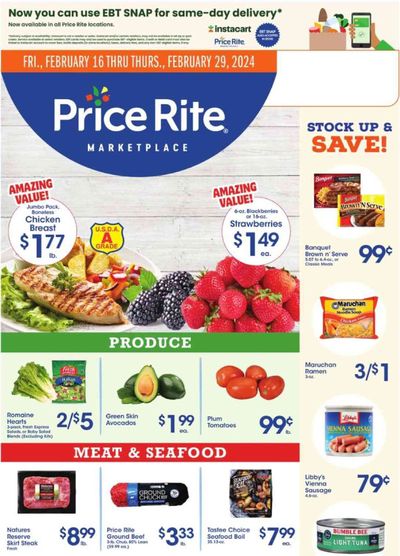 Grocery & Drug offers in Moorestown NJ | Amazing Values in Price Rite | 2/16/2024 - 2/29/2024
