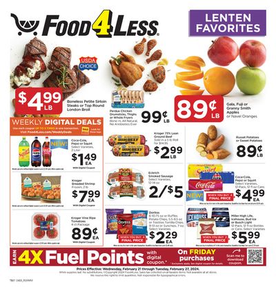 Grocery & Drug offers in Berwyn IL | Chicago Weekly Ad in Food 4 Less | 2/21/2024 - 2/27/2024