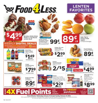 Grocery & Drug offers in Hammond IN | Chicago Weekly Ad in Food 4 Less | 2/21/2024 - 2/27/2024
