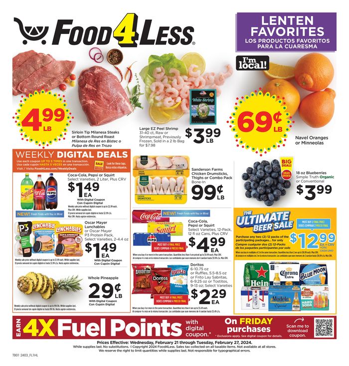 Food 4 Less catalogue in Santa Ana CA | California Weekly Ad | 2/21/2024 - 2/27/2024