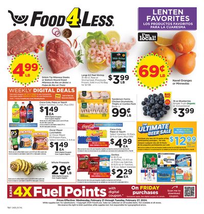 Grocery & Drug offers in La Puente CA | California Weekly Ad in Food 4 Less | 2/21/2024 - 2/27/2024