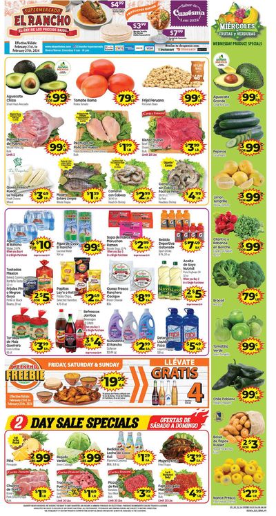 Grocery & Drug offers in Pearland TX | Supermercado El Rancho Weekly ad in Supermercado El Rancho | 2/21/2024 - 2/27/2024