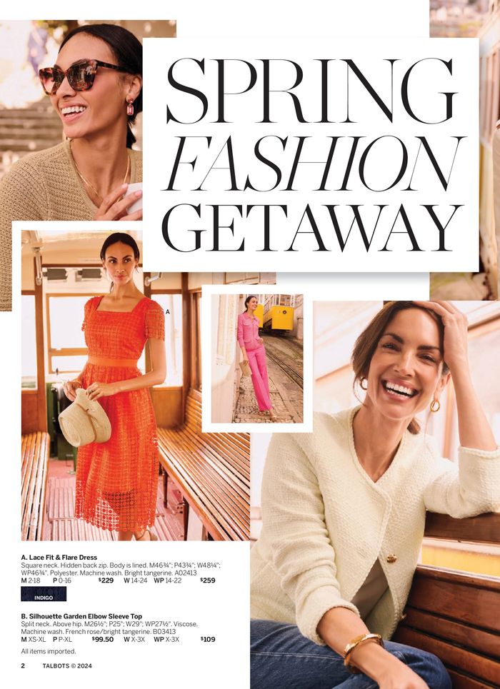Talbots catalogue in Indianapolis IN | Talbots Spring Fashion Getaway | 3/1/2024 - 3/31/2024